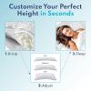 image:imageBLISSY Adjustable Memory Foam Pillow for Sleeping King Size  Cooling Gel Pillows for Side Sleepers with Shredded Foam for Customizable Loft  CertiPURUS amp OekoTEXCrescent Queen