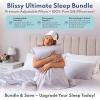 image:imageBLISSY Adjustable Memory Foam Pillow for Sleeping King Size  Cooling Gel Pillows for Side Sleepers with Shredded Foam for Customizable Loft  CertiPURUS amp OekoTEXClassic King