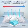 image:imageBLISSY Adjustable Memory Foam Pillow for Sleeping King Size  Cooling Gel Pillows for Side Sleepers with Shredded Foam for Customizable Loft  CertiPURUS amp OekoTEXCrescent Queen
