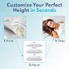 image:imageBLISSY Adjustable Memory Foam Pillow for Sleeping Queen Size  Cooling Gel Pillows for Side Sleepers with Shredded Foam for Customizable Loft  CertiPURUS amp OekoTEXClassic Queen