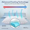 image:imageBLISSY Adjustable Memory Foam Pillow for Sleeping Queen Size  Cooling Gel Pillows for Side Sleepers with Shredded Foam for Customizable Loft  CertiPURUS amp OekoTEXClassic Queen