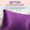 image:imageBlissy Silk Pillowcase  100 Pure Mulberry Silk  22 Momme 6A HighGrade Fibers  Silk Pillow Cover for Hair amp Skin  Regular Queen amp King Blissy White KingRoyal Purple