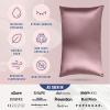 image:imageBlissy Silk Pillowcase  100 Pure Mulberry Silk  22 Momme 6A HighGrade Fibers  Silk Pillow Cover for Hair amp Skin  Regular Queen amp King Blissy White StandardPlum