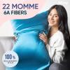 image:imageBlissy Silk Pillowcase  100 Pure Mulberry Silk  22 Momme 6A HighGrade Fibers  Silk Pillow Cover for Hair amp Skin  Regular Queen amp King Blissy White KingAqua