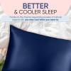 image:imageBlissy Silk Pillowcase  100 Pure Mulberry Silk  22 Momme 6A HighGrade Fibers  Silk Pillow Cover for Hair amp Skin  Regular Queen amp King Blissy White StandardBlue