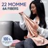 image:imageBlissy Silk Pillowcase  100 Pure Mulberry Silk  22 Momme 6A HighGrade Fibers  Silk Pillow Cover for Hair amp Skin  Regular Queen amp King Blissy White StandardRose Gold