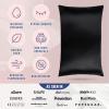 image:imageBlissy Silk Pillowcase  100 Pure Mulberry Silk  22 Momme 6A HighGrade Fibers  Silk Pillow Cover for Hair amp Skin  Regular Queen amp King Blissy White StandardBlack