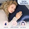 image:imageBlissy Silk Pillowcase  100 Pure Mulberry Silk  22 Momme 6A HighGrade Fibers  Silk Pillow Cover for Hair amp Skin  Regular Queen amp King Blissy White StandardBlue