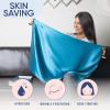 image:imageBlissy Silk Pillowcase  100 Pure Mulberry Silk  22 Momme 6A HighGrade Fibers  Silk Pillow Cover for Hair amp Skin  Regular Queen amp King Silver StandardAqua