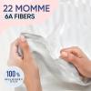image:imageBlissy Silk Pillowcase  100 Pure Mulberry Silk  22 Momme 6A HighGrade Fibers  Silk Pillow Cover for Hair amp Skin  Regular Queen amp King Silver StandardWhite Striped