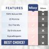 image:imageBlissy Silk Pillowcase  100 Pure Mulberry Silk  22 Momme 6A HighGrade Fibers  Silk Pillow Cover for Hair amp Skin  Regular Queen amp King Silver StandardTie Dye