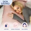 image:imageBlissy Silk Pillowcase  100 Pure Mulberry Silk  22 Momme 6A HighGrade Fibers  Silk Pillow Cover for Hair amp Skin  Regular Queen amp King Silver StandardPink