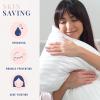 image:imageBlissy Silk Pillowcase  100 Pure Mulberry Silk  22 Momme 6A HighGrade Fibers  Silk Pillow Cover for Hair amp Skin  Regular Queen amp King Silver StandardWhite Striped