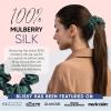 image:imageBlissy Silk Scrunchies 3 Pack  100 Pure Mulberry Silk  22 Momme 6A HighGrade Fibers Scrunchie for Straight amp Curly Hair  Preventing Breakage Tangling amp Creasing Pink RegularEmerald