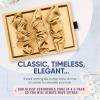 image:imageBlissy Silk Scrunchies 3 Pack  100 Pure Mulberry Silk  22 Momme 6A HighGrade Fibers Scrunchie for Straight amp Curly Hair  Preventing Breakage Tangling amp Creasing Black RegularGold