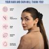 image:imageBlissy Silk Scrunchies 3 Pack  100 Pure Mulberry Silk  22 Momme 6A HighGrade Fibers Scrunchie for Straight amp Curly Hair  Preventing Breakage Tangling amp Creasing Black RegularBlack