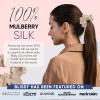 image:imageBlissy Silk Scrunchies 3 Pack  100 Pure Mulberry Silk  22 Momme 6A HighGrade Fibers Scrunchie for Straight amp Curly Hair  Preventing Breakage Tangling amp Creasing Black RegularChampagne