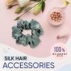 image:imageBlissy Silk Scrunchies 3 Pack  100 Pure Mulberry Silk  22 Momme 6A HighGrade Fibers Scrunchie for Straight amp Curly Hair  Preventing Breakage Tangling amp Creasing Pink RegularMatcha