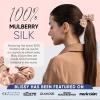 image:imageBlissy Silk Scrunchies 3 Pack  100 Pure Mulberry Silk  22 Momme 6A HighGrade Fibers Scrunchie for Straight amp Curly Hair  Preventing Breakage Tangling amp Creasing Black RegularRose