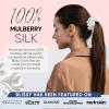 image:imageBlissy Silk Scrunchies 3 Pack  100 Pure Mulberry Silk  22 Momme 6A HighGrade Fibers Scrunchie for Straight amp Curly Hair  Preventing Breakage Tangling amp Creasing Pink RegularWhite