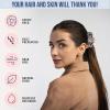image:imageBlissy Silk Scrunchies 3 Pack  100 Pure Mulberry Silk  22 Momme 6A HighGrade Fibers Scrunchie for Straight amp Curly Hair  Preventing Breakage Tangling amp Creasing Pink RegularLeopard