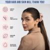 image:imageBlissy Silk Scrunchies 3 Pack  100 Pure Mulberry Silk  22 Momme 6A HighGrade Fibers Scrunchie for Straight amp Curly Hair  Preventing Breakage Tangling amp Creasing Black RegularPink