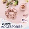 image:imageBlissy Silk Scrunchies 3 Pack  100 Pure Mulberry Silk  22 Momme 6A HighGrade Fibers Scrunchie for Straight amp Curly Hair  Preventing Breakage Tangling amp Creasing Black RegularPink