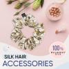 image:imageBlissy Silk Scrunchies 3 Pack  100 Pure Mulberry Silk  22 Momme 6A HighGrade Fibers Scrunchie for Straight amp Curly Hair  Preventing Breakage Tangling amp Creasing Black RegularNicole Miller NY to Paris