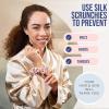 image:imageBlissy Silk Scrunchies 3 Pack  100 Pure Mulberry Silk  22 Momme 6A HighGrade Fibers Scrunchie for Straight amp Curly Hair  Preventing Breakage Tangling amp Creasing Pink RegularPink