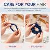 image:imageBlissy Silk Scrunchies 3 Pack  100 Pure Mulberry Silk  22 Momme 6A HighGrade Fibers Scrunchie for Straight amp Curly Hair  Preventing Breakage Tangling amp Creasing Pink RegularBlue