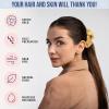 image:imageBlissy Silk Scrunchies 3 Pack  100 Pure Mulberry Silk  22 Momme 6A HighGrade Fibers Scrunchie for Straight amp Curly Hair  Preventing Breakage Tangling amp Creasing Pink RegularGold