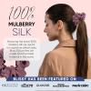 image:imageBlissy Silk Scrunchies 3 Pack  100 Pure Mulberry Silk  22 Momme 6A HighGrade Fibers Scrunchie for Straight amp Curly Hair  Preventing Breakage Tangling amp Creasing Pink RegularPlum