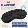 image:imageBlissy Silk Sleep Mask  Eye Sleeping Mask for Women amp Men for Total Blackout  100 Pure Mulberry Silk 22 Momme 6a Fibers  Blindfold Sleep Mask Side Sleeper Eye Cover Non AdjustableBlack