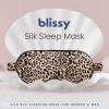 image:imageBlissy Silk Sleep Mask  Eye Sleeping Mask for Women amp Men for Total Blackout  100 Pure Mulberry Silk 22 Momme 6a Fibers  Blindfold Sleep Mask Side Sleeper Eye Cover Non AdjustableLeopard