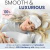 image:imageBlissy Silk Sleep Mask  Eye Sleeping Mask for Women amp Men for Total Blackout  100 Pure Mulberry Silk 22 Momme 6a Fibers  Blindfold Sleep Mask Side Sleeper Eye Cover Non AdjustableSilver