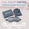image:imageBlissy Silk Sleep Mask  Eye Sleeping Mask for Women amp Men for Total Blackout  100 Pure Mulberry Silk 22 Momme 6a Fibers  Blindfold Sleep Mask Side Sleeper Eye Cover Non AdjustableAsh Blue
