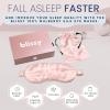 image:imageBlissy Silk Sleep Mask  Eye Sleeping Mask for Women amp Men for Total Blackout  100 Pure Mulberry Silk 22 Momme 6a Fibers  Blindfold Sleep Mask Side Sleeper Eye Cover Non AdjustablePink