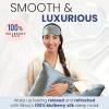 image:imageBlissy Silk Sleep Mask  Eye Sleeping Mask for Women amp Men for Total Blackout  100 Pure Mulberry Silk 22 Momme 6a Fibers  Blindfold Sleep Mask Side Sleeper Eye Cover Non AdjustableAsh Blue