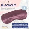 image:imageBlissy Silk Sleep Mask  Eye Sleeping Mask for Women amp Men for Total Blackout  100 Pure Mulberry Silk 22 Momme 6a Fibers  Blindfold Sleep Mask Side Sleeper Eye Cover Non AdjustablePlum