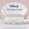 image:imageBlissy Silk Sleep Mask  Eye Sleeping Mask for Women amp Men for Total Blackout  100 Pure Mulberry Silk 22 Momme 6a Fibers  Blindfold Sleep Mask Side Sleeper Eye Cover Non AdjustableSilver