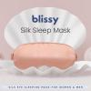 image:imageBlissy Silk Sleep Mask  Eye Sleeping Mask for Women amp Men for Total Blackout  100 Pure Mulberry Silk 22 Momme 6a Fibers  Blindfold Sleep Mask Side Sleeper Eye Cover Non AdjustableRose