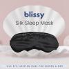 image:imageBlissy Silk Sleep Mask  Eye Sleeping Mask for Women amp Men for Total Blackout  100 Pure Mulberry Silk 22 Momme 6a Fibers  Blindfold Sleep Mask Side Sleeper Eye Cover Non AdjustableBlack