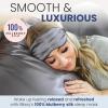 image:imageBlissy Silk Sleep Mask  Eye Sleeping Mask for Women amp Men for Total Blackout  100 Pure Mulberry Silk 22 Momme 6a Fibers  Blindfold Sleep Mask Side Sleeper Eye Cover Non AdjustableGrey