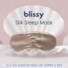 image:imageBlissy Silk Sleep Mask  Eye Sleeping Mask for Women amp Men for Total Blackout  100 Pure Mulberry Silk 22 Momme 6a Fibers  Blindfold Sleep Mask Side Sleeper Eye Cover Non AdjustableChampagne