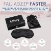 image:imageBlissy Silk Sleep Mask  Eye Sleeping Mask for Women amp Men for Total Blackout  100 Pure Mulberry Silk 22 Momme 6a Fibers  Blindfold Sleep Mask Side Sleeper Eye Cover Non AdjustableBlack