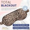 image:imageBlissy Silk Sleep Mask  Eye Sleeping Mask for Women amp Men for Total Blackout  100 Pure Mulberry Silk 22 Momme 6a Fibers  Blindfold Sleep Mask Side Sleeper Eye Cover Non AdjustableLeopard