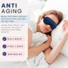 image:imageBlissy Silk Sleep Mask  Eye Sleeping Mask for Women amp Men for Total Blackout  100 Pure Mulberry Silk 22 Momme 6a Fibers  Blindfold Sleep Mask Side Sleeper Eye Cover Non AdjustableBlue