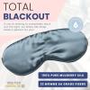 image:imageBlissy Silk Sleep Mask  Eye Sleeping Mask for Women amp Men for Total Blackout  100 Pure Mulberry Silk 22 Momme 6a Fibers  Blindfold Sleep Mask Side Sleeper Eye Cover Non AdjustableAsh Blue
