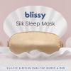 image:imageBlissy Silk Sleep Mask  Eye Sleeping Mask for Women amp Men for Total Blackout  100 Pure Mulberry Silk 22 Momme 6a Fibers  Blindfold Sleep Mask Side Sleeper Eye Cover Non AdjustableTaupe