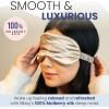 image:imageBlissy Silk Sleep Mask  Eye Sleeping Mask for Women amp Men for Total Blackout  100 Pure Mulberry Silk 22 Momme 6a Fibers  Blindfold Sleep Mask Side Sleeper Eye Cover Non AdjustableTaupe